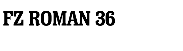 FZ ROMAN 36 font preview