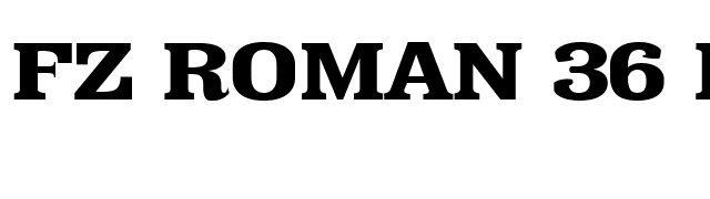 FZ ROMAN 36 EX font preview
