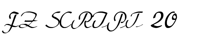 FZ SCRIPT 20 font preview