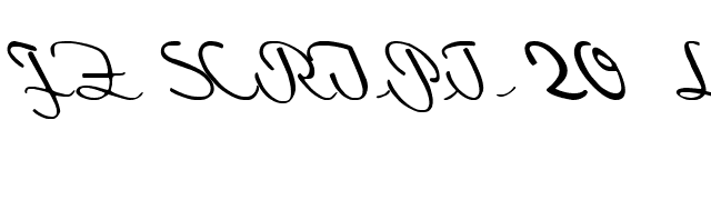 FZ SCRIPT 20 LEFTY font preview