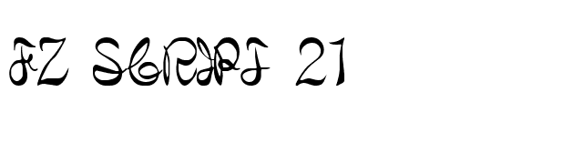 FZ SCRIPT 21 font preview