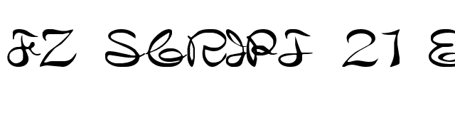 FZ SCRIPT 21 EX font preview