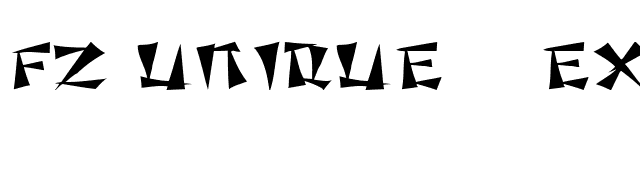 FZ UNIQUE 21 EX font preview