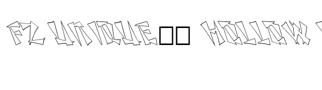 FZ UNIQUE 21 HOLLOW LEFTY font preview