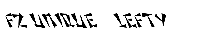 FZ UNIQUE 21 LEFTY font preview