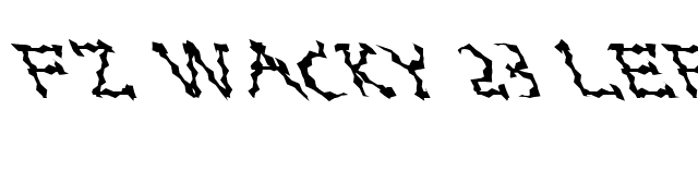 FZ WACKY 23 LEFTY font preview