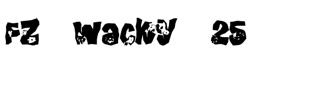 FZ WACKY 25 font preview