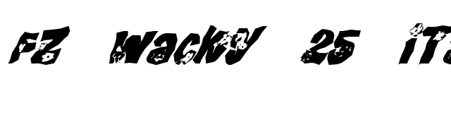 FZ WACKY 25 ITALIC font preview