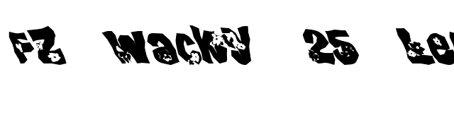 FZ WACKY 25 LEFTY font preview
