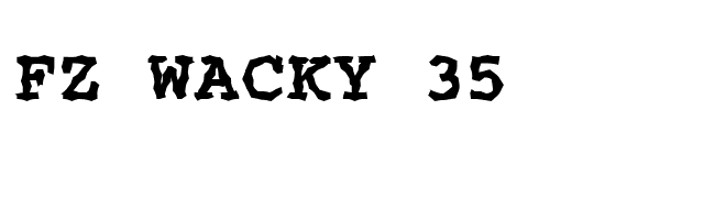 FZ WACKY 35 font preview