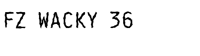FZ WACKY 36 font preview