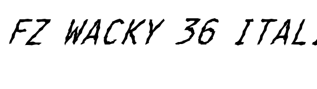 fz-wacky-36-italic font preview