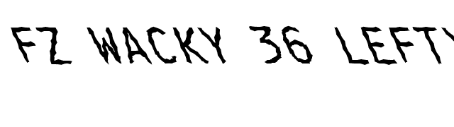 FZ WACKY 36 LEFTY font preview