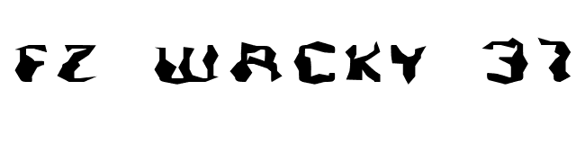FZ WACKY 37 EX font preview