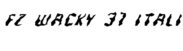 FZ WACKY 37 ITALIC font preview