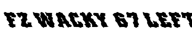 FZ WACKY 67 LEFTY font preview