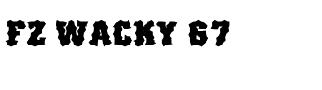 FZ WACKY 67 font preview