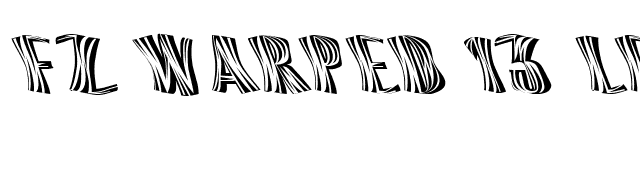 FZ WARPED 13 LEFTY font preview