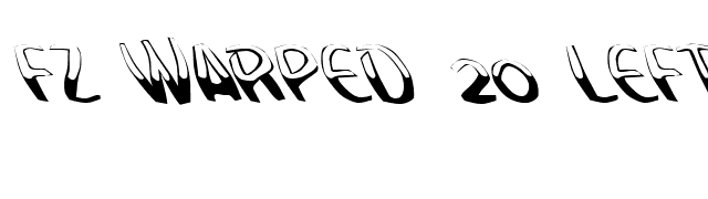 FZ WARPED 20 LEFTY font preview