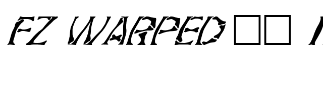 FZ WARPED 21 ITALIC font preview