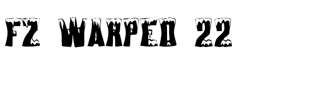 FZ WARPED 22 font preview