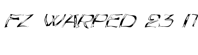 FZ WARPED 23 ITALIC font preview