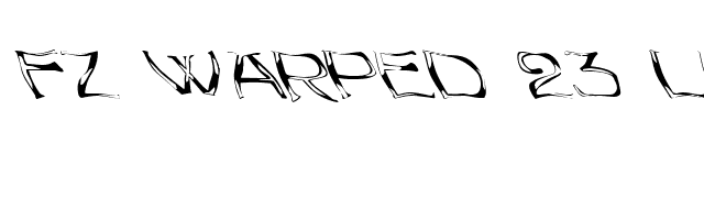 FZ WARPED 23 LEFTY font preview