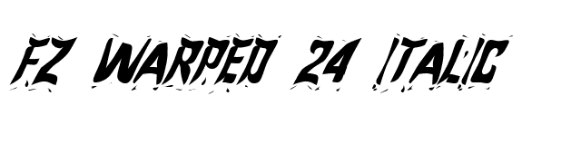 FZ WARPED 24 ITALIC font preview