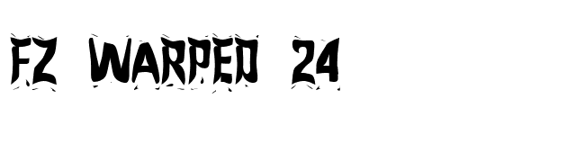 FZ WARPED 24 font preview