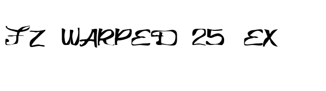 FZ WARPED 25 EX font preview