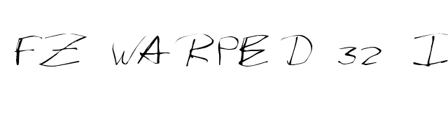 FZ WARPED 32 ITALIC font preview