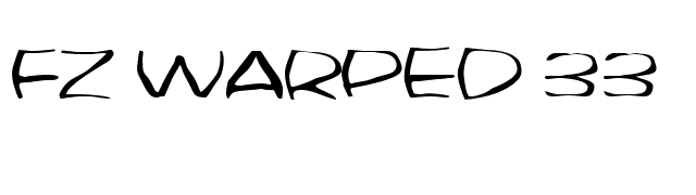 FZ WARPED 33 font preview