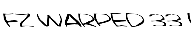FZ WARPED 33 LEFTY font preview