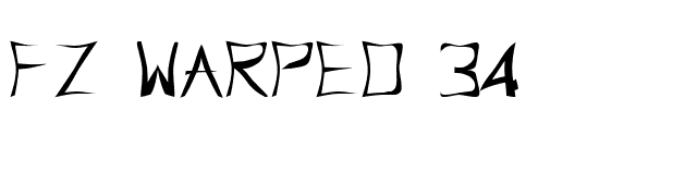 FZ WARPED 34 font preview