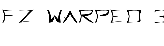 FZ WARPED 34 EX font preview