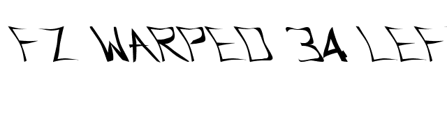 FZ WARPED 34 LEFTY font preview