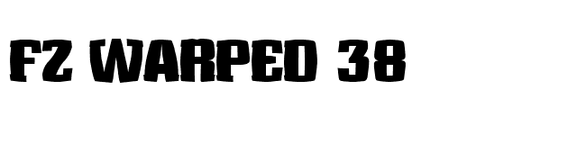 FZ WARPED 38 font preview