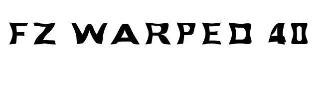 FZ WARPED 40 font preview