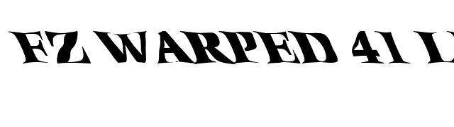 FZ WARPED 41 LEFTY font preview