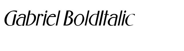 Gabriel BoldItalic font preview