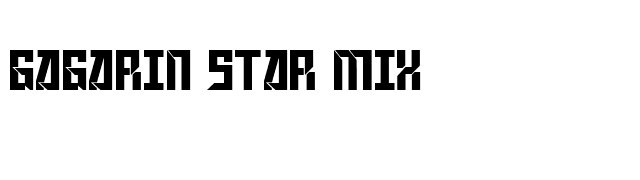 Gagarin Star Mix font preview