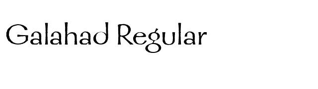 Galahad Regular font preview