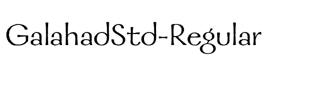 GalahadStd-Regular font preview