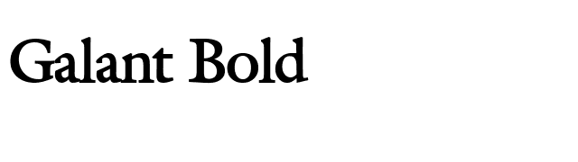 Galant Bold font preview