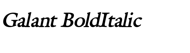 Galant BoldItalic font preview