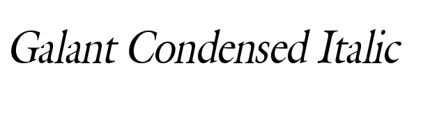 Galant Condensed Italic font preview