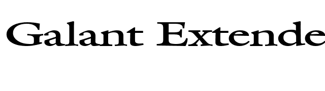 Galant Extended Bold font preview