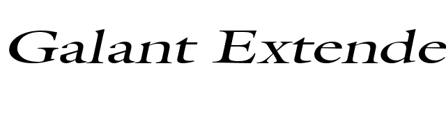 Galant Extended Italic font preview