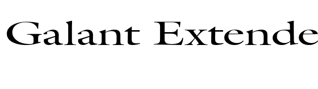 Galant Extended Normal font preview