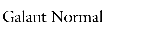 Galant Normal font preview